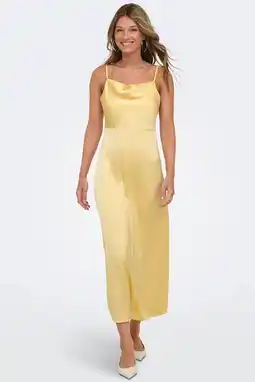 Wehkamp ONLY midi jurk geel aanbieding