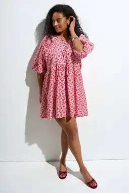 Wehkamp Zizzi gebloemde zomerjurk roze aanbieding