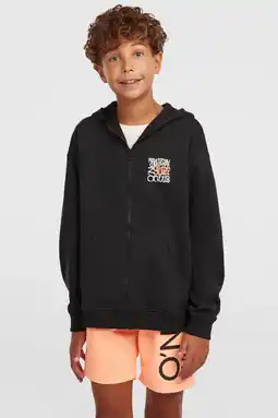 Wehkamp O'Neill sweatvest met backprint zwart aanbieding