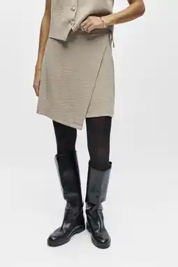 Wehkamp OBJECT wikkelrok taupe aanbieding