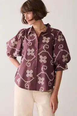 Wehkamp Summum blouse met borduursels - paars aanbieding