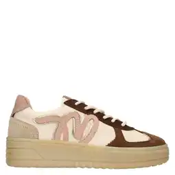 Wehkamp Manfield leren sneakers beige aanbieding