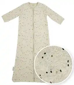 Wehkamp Meyco baby slaapzak Rib Mini Spot sand melange aanbieding