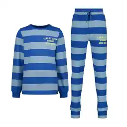 Wehkamp Vingino pyjama met streepprint blauw aanbieding