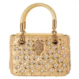 Wehkamp Kurt Geiger mini handtas Kensington met strass goudkleurig aanbieding