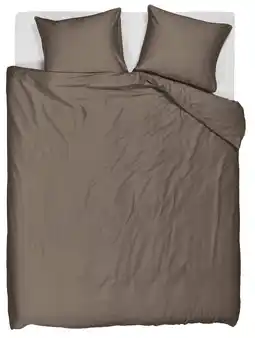 Wehkamp Studio LIVIT lyocell satijn dekbedovertrek 2-persoons taupe (200x220 cm) aanbieding