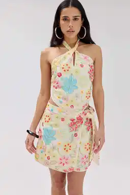 Wehkamp HARPER & YVE gebloemde top met pailletten ecru aanbieding