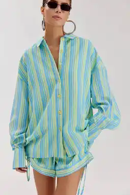 Wehkamp HARPER & YVE gestreepte blouse groen aanbieding