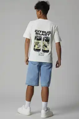 Wehkamp LMTD T-shirt met backprint ecru aanbieding