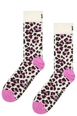 Wehkamp Happy Socks sokken Leo beige/roze aanbieding