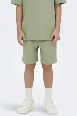 Wehkamp ONLY & SONS JUNIOR regular casual short groen met textuur aanbieding