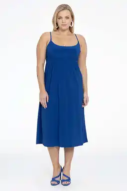 Wehkamp YOEK Travelstof jurk blauw aanbieding