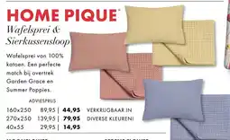 Nijhof Home Pique Wafelsprei & Sierkussensloop aanbieding