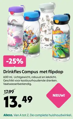 AllesZ Drinkfles Campus aanbieding