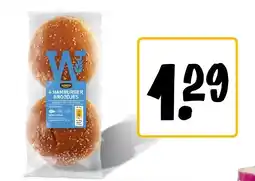Jumbo 4 Hamburger Broodjes aanbieding