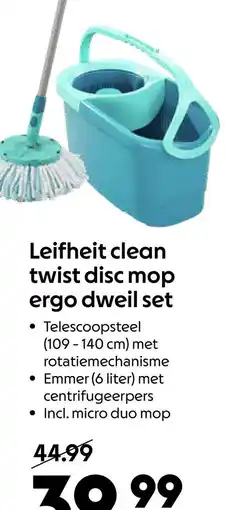 AllesZ Leifheit clean twist disc mop ergo dweil set aanbieding