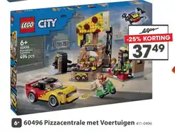 Top1Toys LEGO CITY Pizzacentrale met Voertuigen 60496 aanbieding