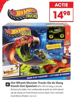 Top1Toys Hot Wheels Monster Trucks Sla de Slang Knock-Out Speelset aanbieding