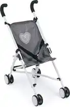 Bol.com Bayer Chic 2000 - Mini-Poppenbuggy Roma - Grey Jeans aanbieding