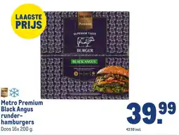 Makro Metro Premium Black Angus runder-hamburgers aanbieding