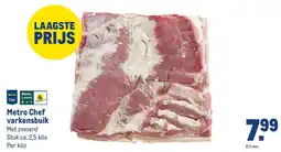Makro Metro Chef varkensbuik aanbieding