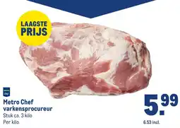 Makro Metro Chef varkensprocureur aanbieding