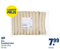 Makro Aro braadworsten aanbieding