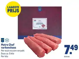 Makro Metro Chef varkensshaas aanbieding