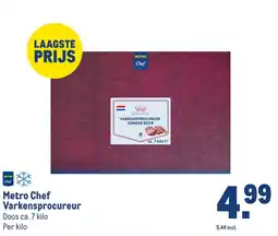 Makro Metro Chef Varkensprocurateur aanbieding