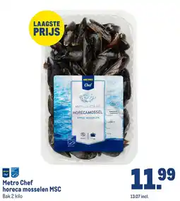 Makro Metro Chef horeca mosselen MSC aanbieding
