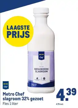 Makro Metro Chef gesuikerde slagroom aanbieding