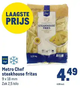 Makro Metro Chef steakhouse frites aanbieding