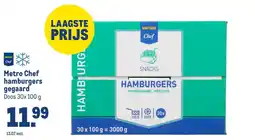 Makro Metro Chef hamburgers aanbieding