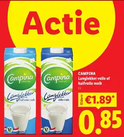 Lidl Campina Langlekker melk aanbieding
