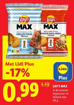 Lidl Lay's Max aanbieding