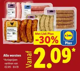 Lidl Alle worsten aanbieding