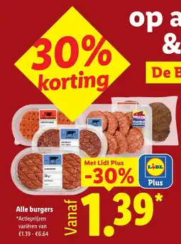 Lidl Alle burgers aanbieding