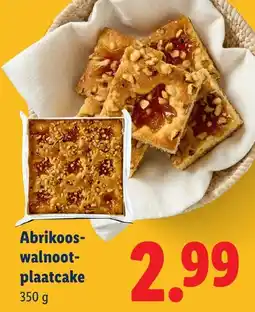 Lidl Abrikoos-walnoot-plaatcake aanbieding