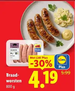 Lidl Braadworsten aanbieding