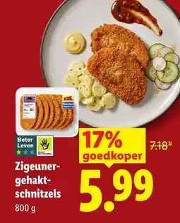 Lidl Zigeuner-gehakt-schnitzels aanbieding