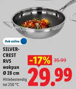 Lidl Silvercrest Rvs Wokpan aanbieding