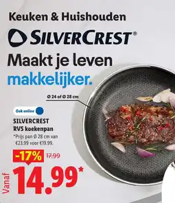 Lidl Silvercrest RVS koekenpan aanbieding