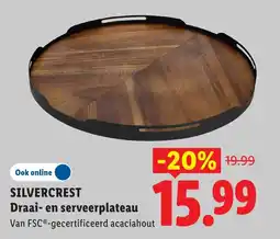 Lidl Silvercrest Draai- en serveerplateau aanbieding