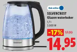 Lidl Silvercrest Glazen waterkoker aanbieding