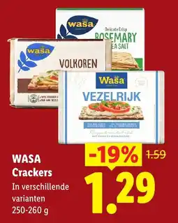 Lidl Wasa Crackers aanbieding