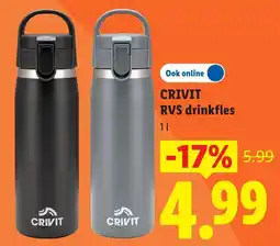 Lidl Crivit RVS drinkfles aanbieding