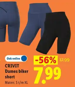 Lidl Crivit Dames biker short aanbieding