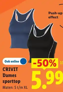Lidl Crivit Dames sporttop aanbieding