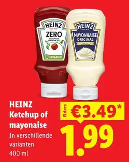 Lidl Heinz Ketchup of mayonaise aanbieding
