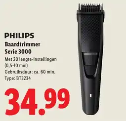 Lidl Philips Baardtrimmer Serie 3000 aanbieding